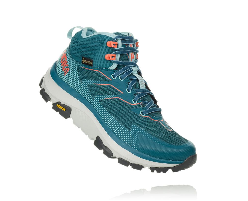 Hoka One One Toa Gore-tex Ženske Pohodniški Čevlji Črna / Svetlo Turkizna SI-752419F